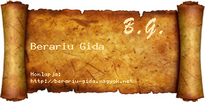 Berariu Gida névjegykártya